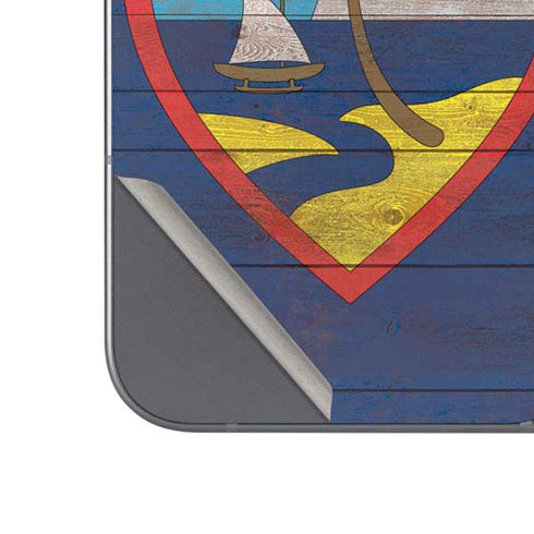 Guam Flag Dark Wood Google Pixel 9 Pro Fold Skin